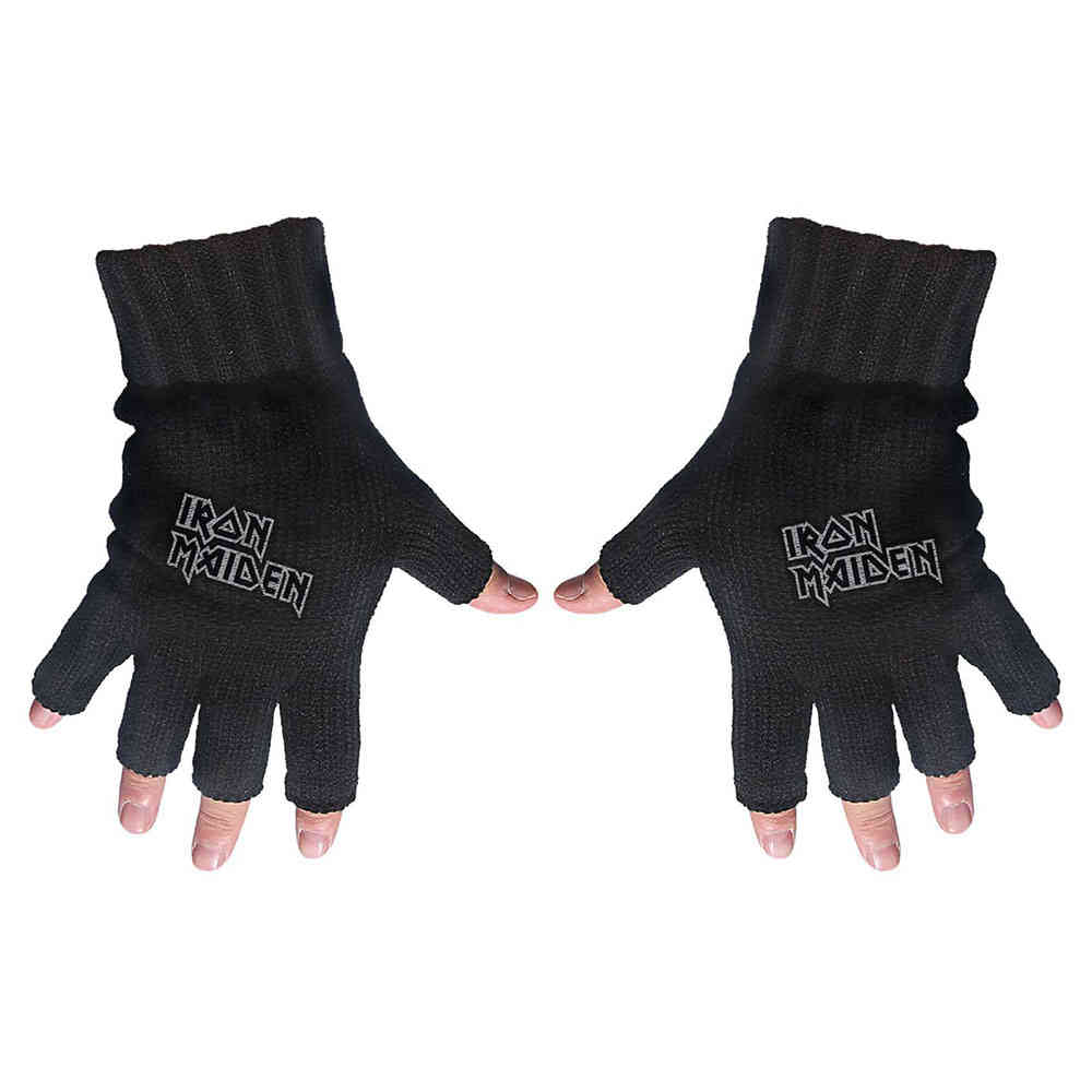 Iron Maiden - Logo Gants sans doigts - Noir